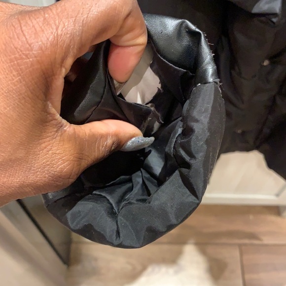 Winter coat- false leather good condition Size: L - Picture 4 of 11